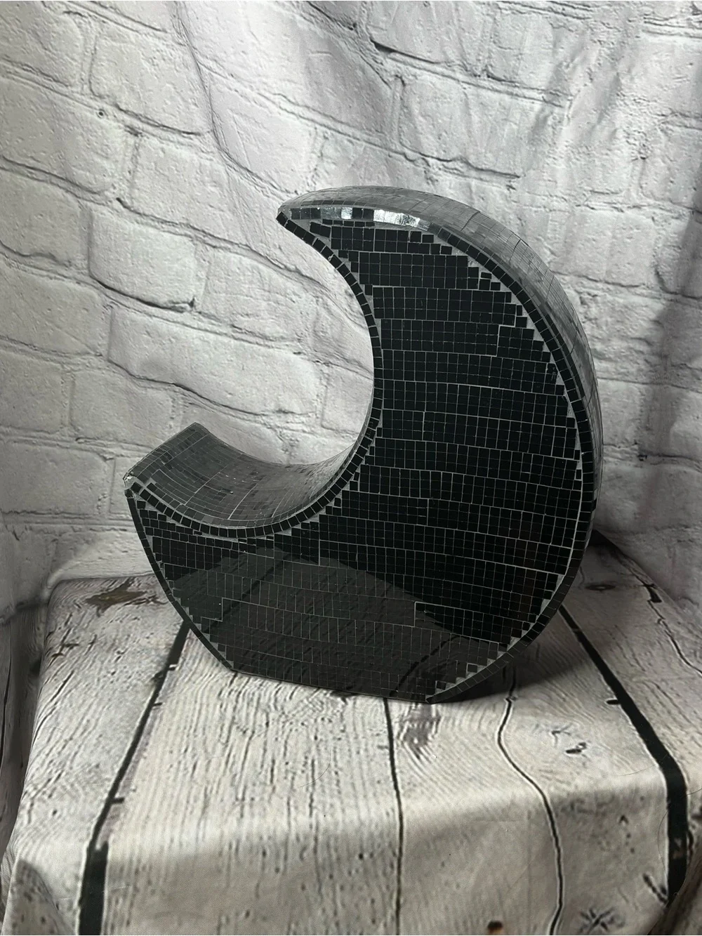 Maximalist Black Gothic Witchy Celestial Halloween Mosaic Disco Glam Moon Decor